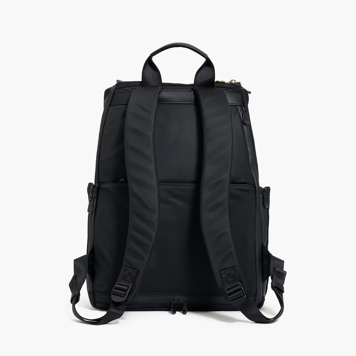 Foldover Flap Water-resistant Nylon Organized Travel Backpack