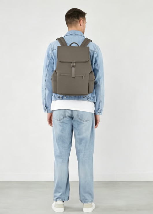 Minimalist Matte Flap Over Daily Laptop Backpack