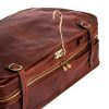 Vintage Distressed Leather Multi-Pocket Business Briefcase